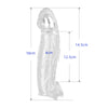 Penis extender with penis cuff for glans enlargement and non-slip testicle ring