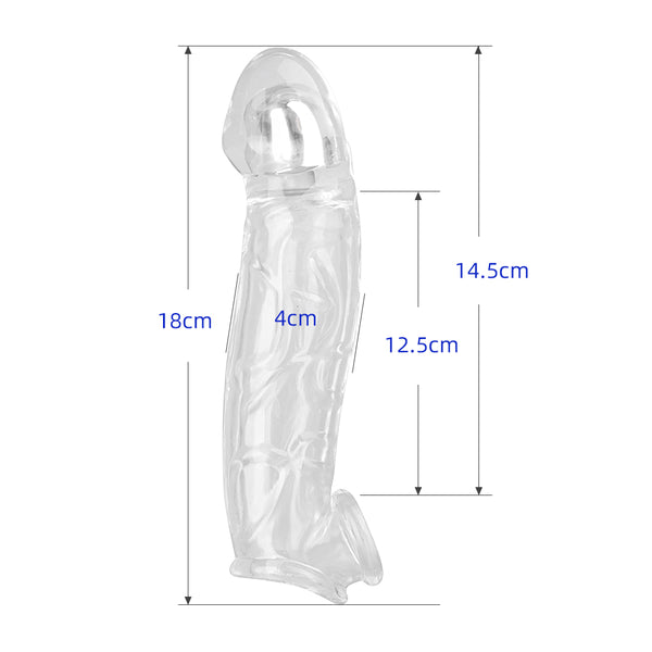 Penis extender with penis cuff for glans enlargement and non-slip testicle ring
