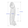 Penis extender with penis cuff for glans enlargement and non-slip testicle ring