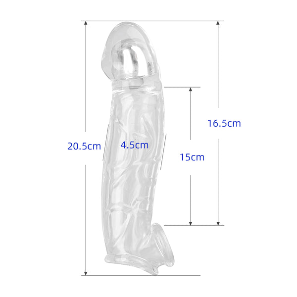 Penis extender with penis cuff for glans enlargement and non-slip testicle ring