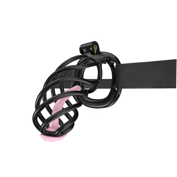 Male Cobra Chastity Cage Device 4 Rings Men Resin Spiral Mamba Locking Belt