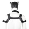 Neoprene Dog Full Face Head Mask Kit, Novelty Costume Pup Hood Mask with Collar and Strap