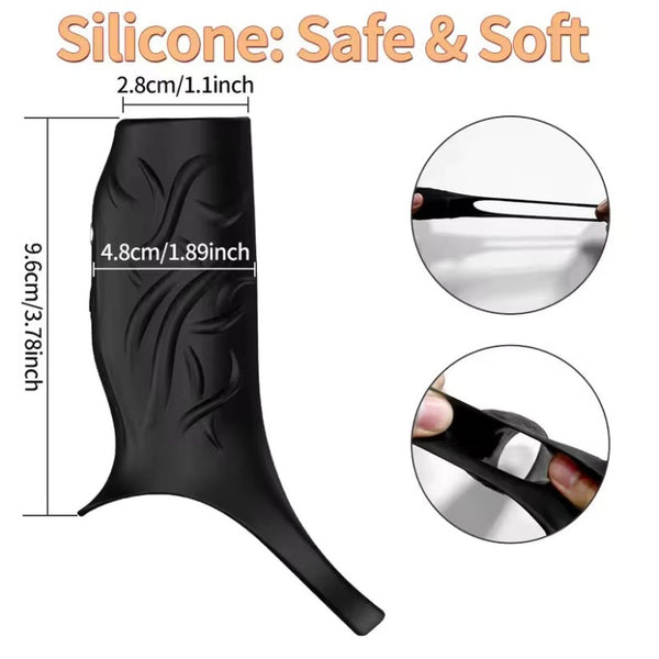 Male penis enlargement device G-spot vibrator lock sperm ring penis exerciser extender