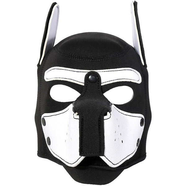 Neoprene Puppy Face Muzzle Dog Removable Full Head Hood Mask With Ears (One Size)