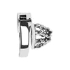 Stainless Steel Chastity Device with Chain Design | Long Cock Cage for Men with 6-Level Adjustable Ring (32–50mm)