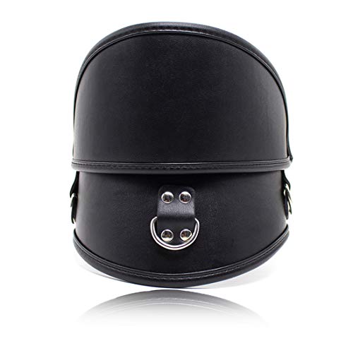 Genuine Leather Slave Posture Collar Bondage Neck Restraint/Unisex Luxury Leather Neck Collar