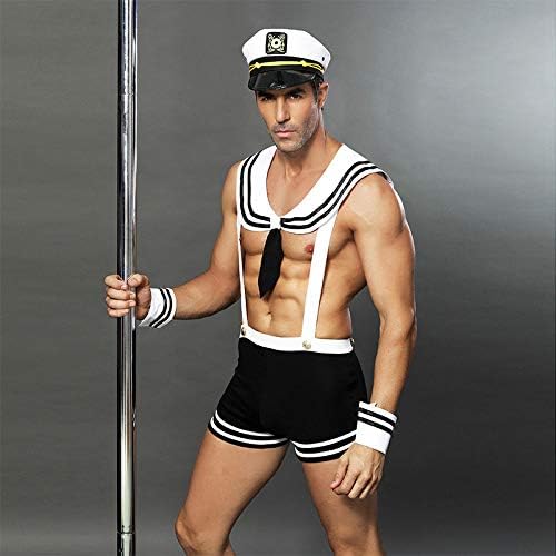 Men's cosplay sailor costume outfit Sexy police Underwear Lingerie Sailor Costume Pajamas Uniform Suit for Stage Officer accessories Christmas