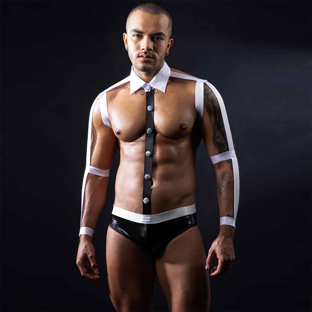 Men's manservant Cosplay Sexy Underwear police Costume Lingerie Pajamas Uniform bar Nightclub Stage Performance party Christmas