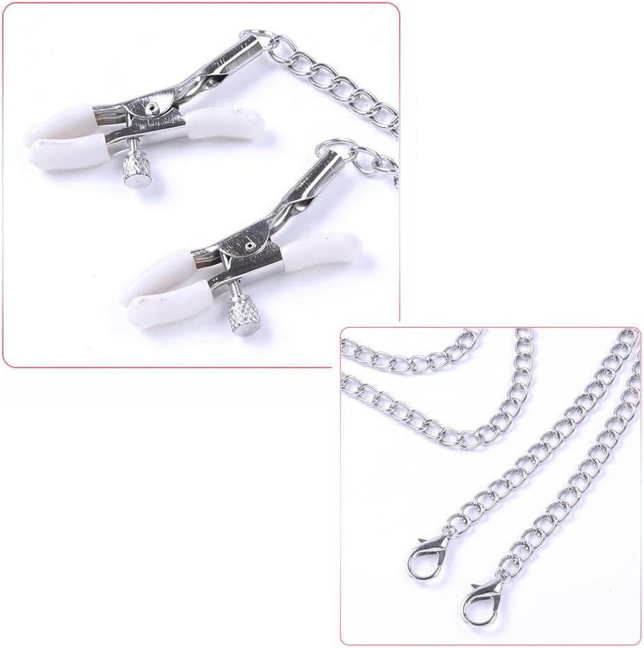 Pacifier Mouth Gag Plug Nipple Breast Clamps Clips Non Piercing Bondage Ball Gag with Choker Sex BDSM Toy for Couples Black
