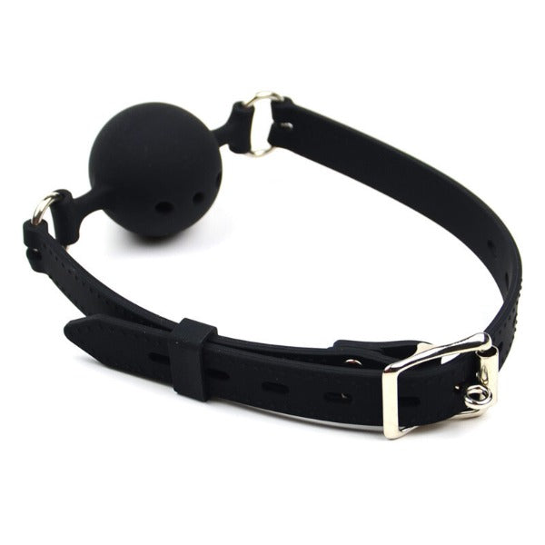 Bondage silicone open ball breathable mouth plug unisex
