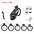 Dog head cage chastity lock bondage abstinence male black penis sleeve