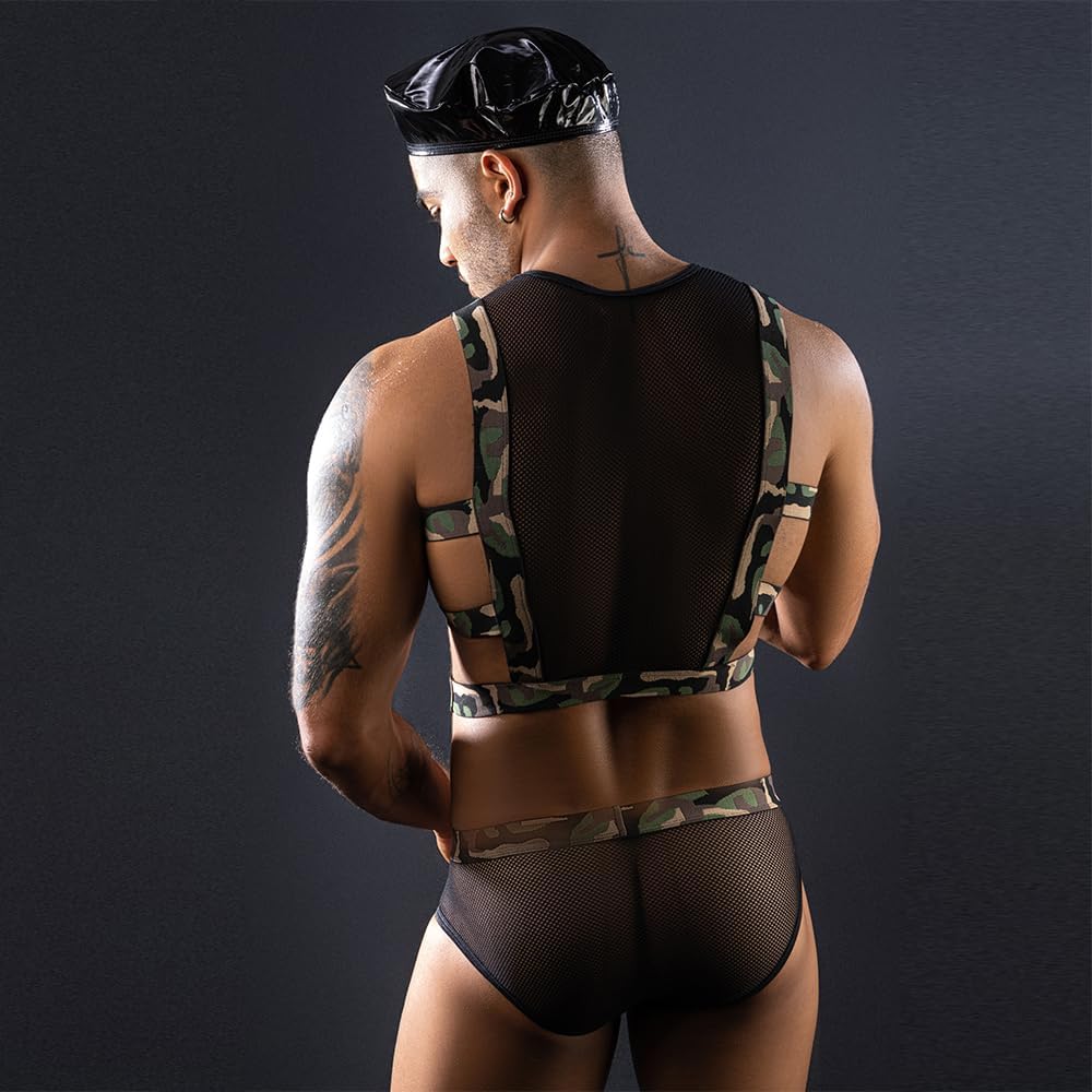 Men's cosplay soldier Sexy Underwear police Costume Lingerie Pajamas Uniform bar Nightclub Stage Performance party Christmas