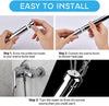 New Nozzle Clean Shower Head,2 Shower Heads 3 Aluminum Cleaner Flushing Cleansing System (Silver)