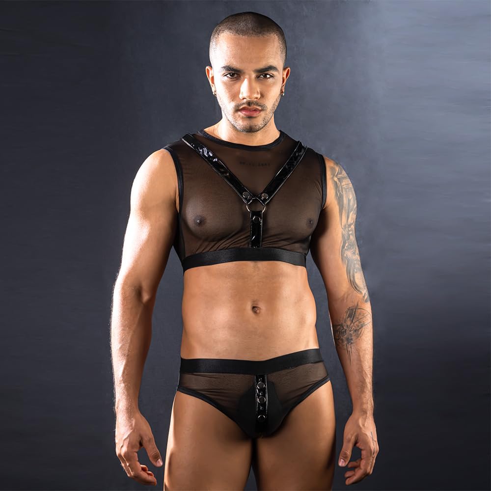 Men's cosplay BDSM cosplay Sexy Underwear police Costume Lingerie Pajamas Uniform bar Nightclub Stage Performance party Christmas