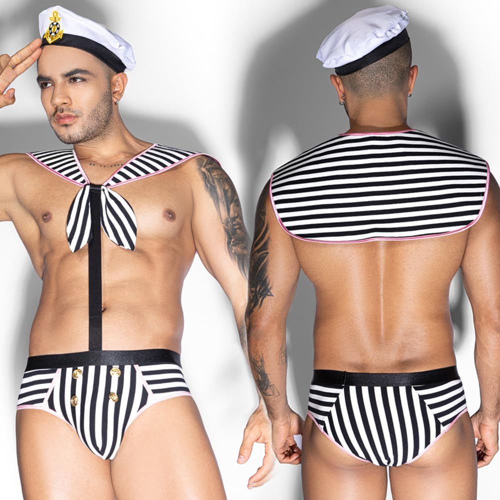 Men's Lingerie Sailor Costume cosplay nurse Sexy Underwear police Costume Lingerie Pajamas Uniform bar Nightclub Stage Performance party Christmas cosplay