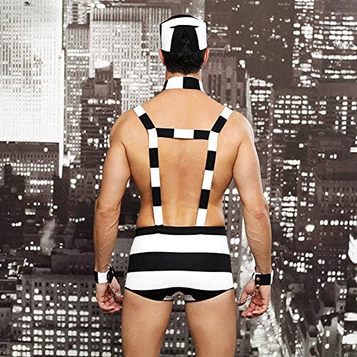 Men's Cosplay Sailor Costume Sexy Underwear Adult Mens 3 Pieces party Prisoner Suspender Underwear Outfits