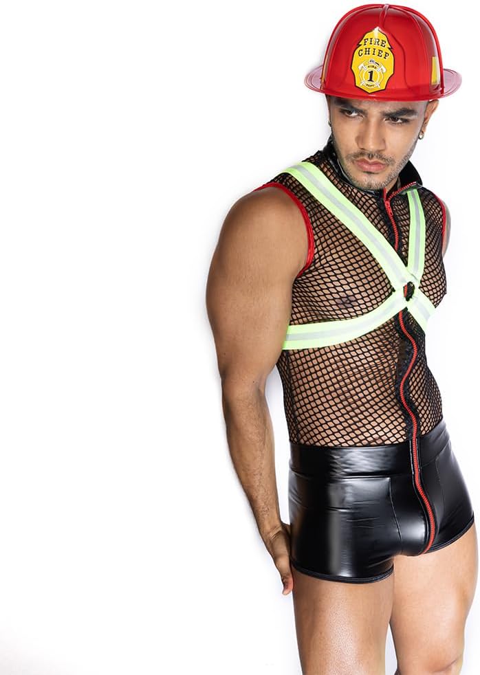 Men's cosplay fireman Sexy Underwear police Costume Lingerie Pajamas Uniform bar Nightclub Stage Performance party Christmas Halloween