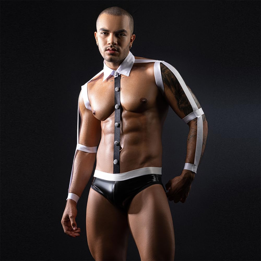 Men's manservant Cosplay Sexy Underwear police Costume Lingerie Pajamas Uniform bar Nightclub Stage Performance party Christmas