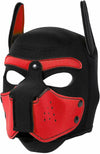 Neoprene Puppy Face Muzzle Dog Removable Full Head Hood Mask With Ears (One Size)