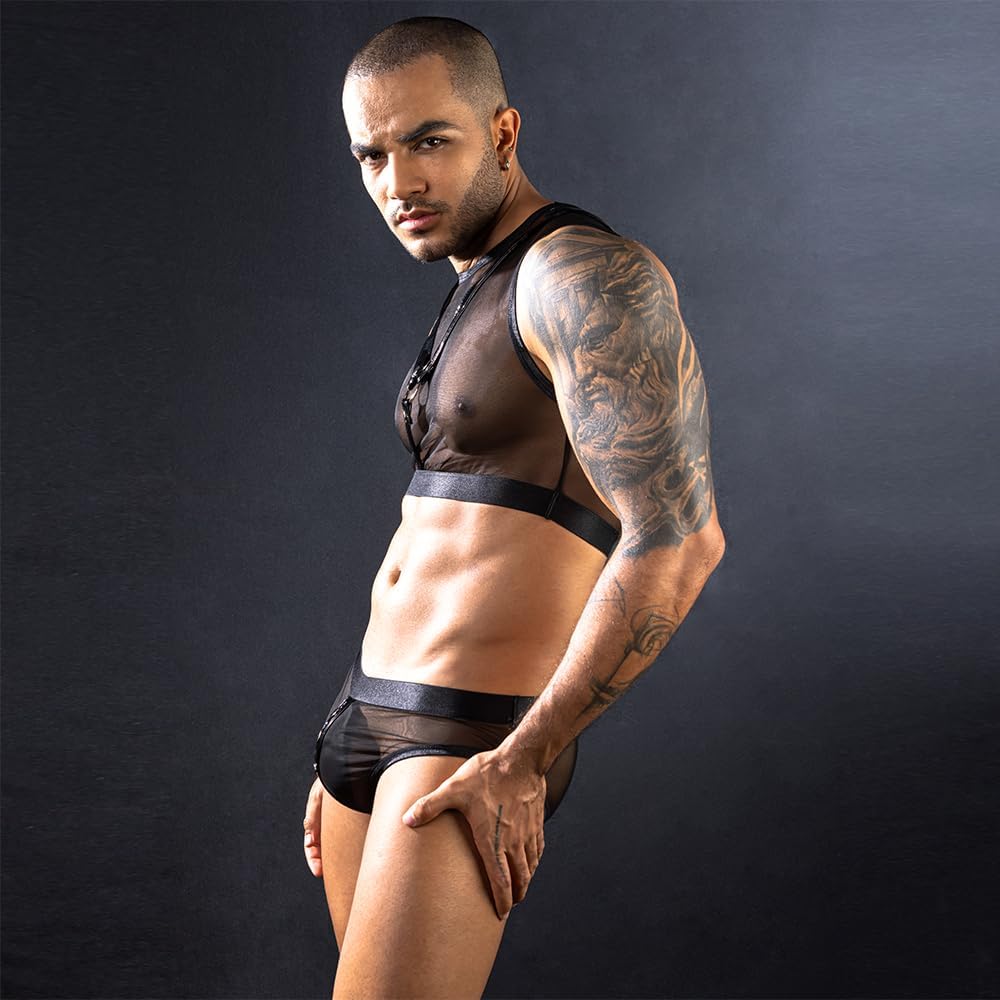 Men's cosplay BDSM cosplay Sexy Underwear police Costume Lingerie Pajamas Uniform bar Nightclub Stage Performance party Christmas