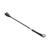 Black genuine leather riding whip