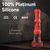 20Inch Italian Stallion Food Grade Platinum Silicone Cock - FDA Standard Compliant Material - X Large Extra Long Shaft - Giant Horse Dildo Anal - Vac-U-Lock System-Sex Toys(Black&Red, X Large)