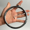 Stainless steel wrist ankle cuffs chrome plated, silver metal bracelet wrist anklet pair of restraints bondage game