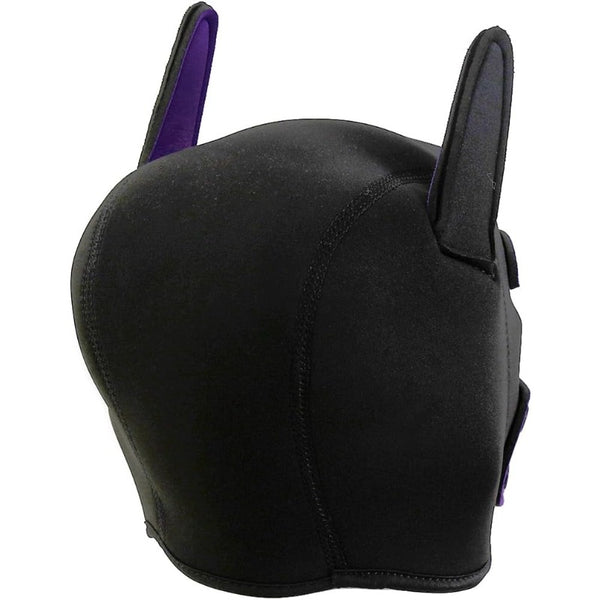 Neoprene Puppy Face Muzzle Dog Removable Full Head Hood Mask With Ears (One Size)