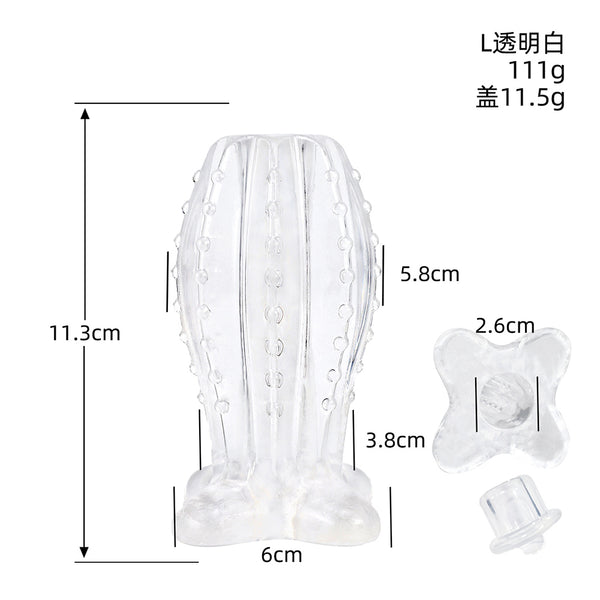 TPE material cactus hollow anal plug