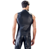 Matte Leather Sleeveless Chic Shirt