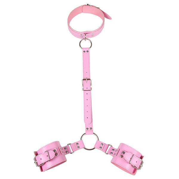 Men Back Handcuffs Harness Adjustable Back Strap for Couple Sex Games Cosplay Costume
