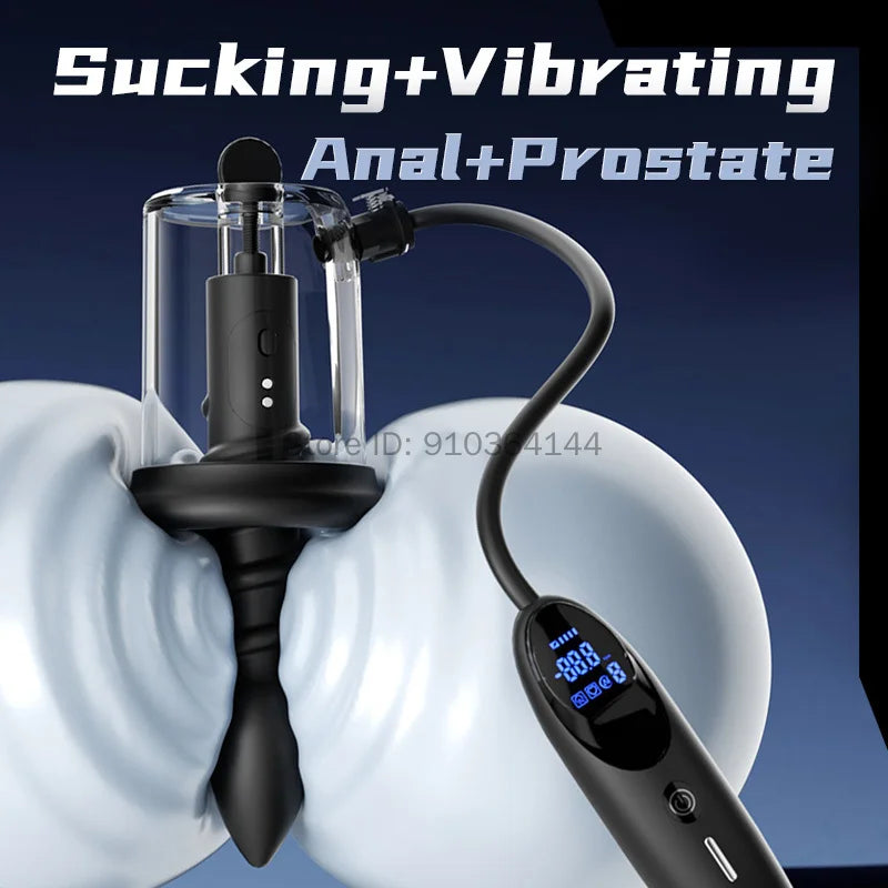 2025 New Electric Smart Vibrating Anal Plug Rosebud Pump Vacuum Sucking Massage Prostate ButtPlug Adult Sex Toys For Man Women