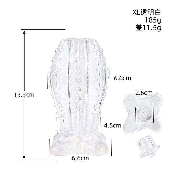 TPE material cactus hollow anal plug