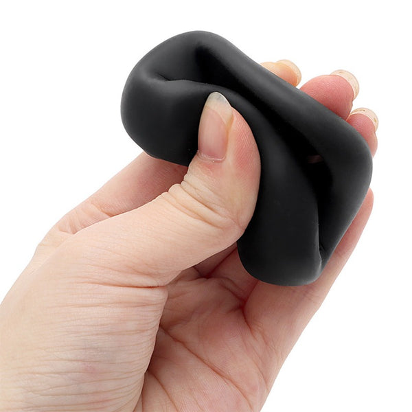 Male Scrotum Testicle Squeeze Rings-Chastity-Cage-Stretcher Enhancer Delay Ball