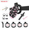 Cobra wearable chastity lock men's cb lock with nails adult fun belt SM catheter