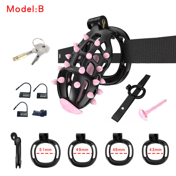 Cobra wearable chastity lock men's cb lock with nails adult fun belt SM catheter