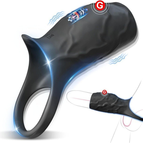 Male penis enlargement device G-spot vibrator lock sperm ring penis exerciser extender