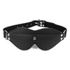 Comfortable faux leather sleep mask with adjustable straps