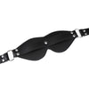 Comfortable faux leather sleep mask with adjustable straps