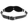 Comfortable faux leather sleep mask with adjustable straps