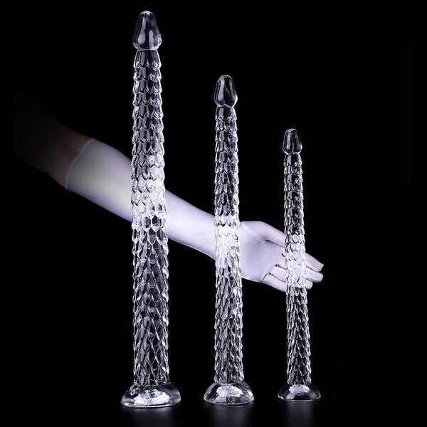 Dragon Scale Tentacle Long Deep Anal Plug Suction Cup Adult Male BDSM
