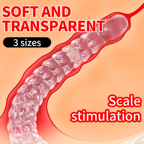 Dragon Scale Tentacle Long Deep Anal Plug Suction Cup Adult Male BDSM