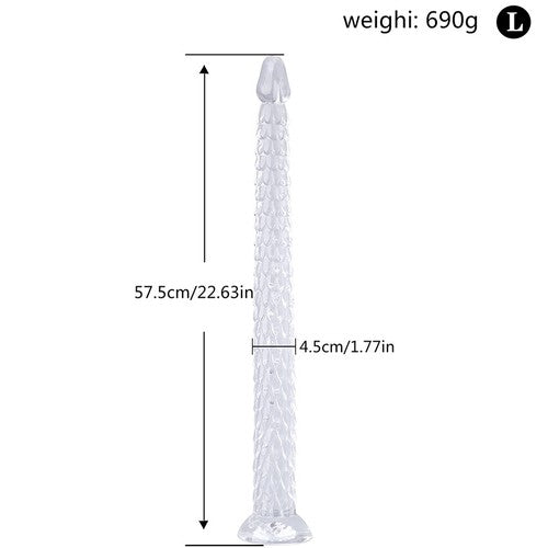 Dragon Scale Tentacle Long Deep Anal Plug Suction Cup Adult Male BDSM