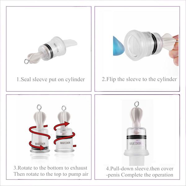 Man Penis Enhancement Enlarger Tension Device Penis Stretcher Pump Cup Penis