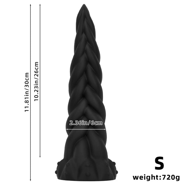 Hands-free butt plug with strong suction cup, realistic beginner anal dildo, suitable for men and women (black and gold)