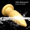 8.85in Premium Gold Soft Liquid Silicone Big Butt Plug Dildo Adult Toy