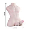 A man's body with a large silicone dildo