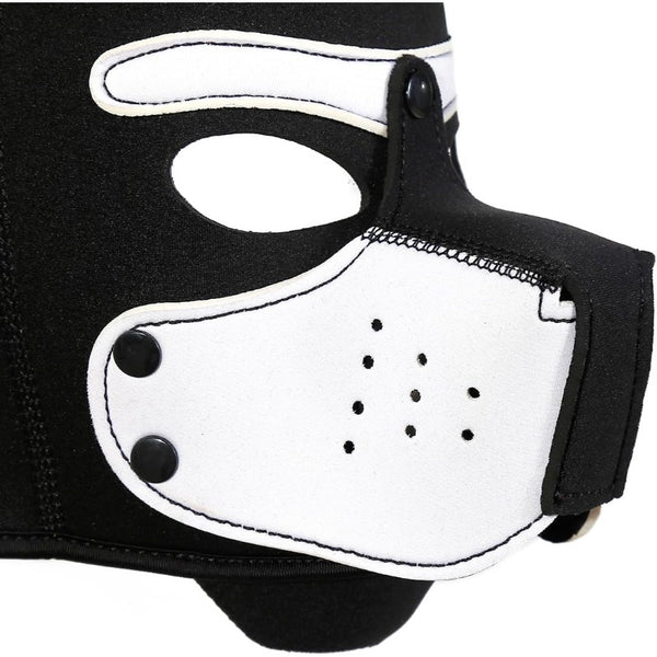 Neoprene Puppy Face Muzzle Dog Removable Full Head Hood Mask With Ears (One Size)