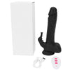 Black Realistic 3-in-1 Dildo Clit Vibrator G-Spot Massager Big Sex Toy For Women