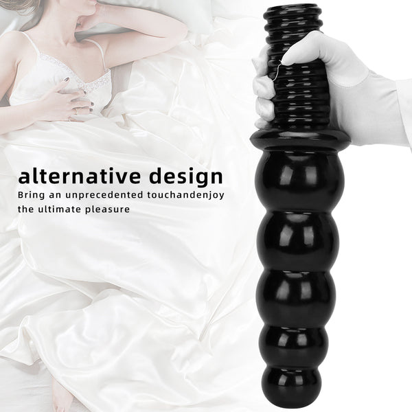 Anal Beads 9.9 Inch Vaginal G-Spot Anal Dildo Masturbation Butt Plug with Handle for Men and Women